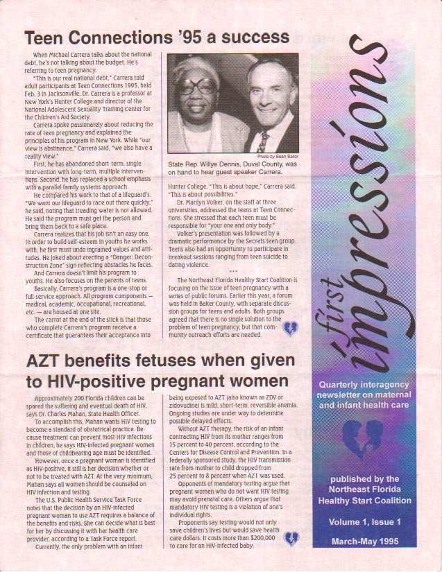 Healthy Start First Impressions quarterly interagency newsletter on maternal and infant care
