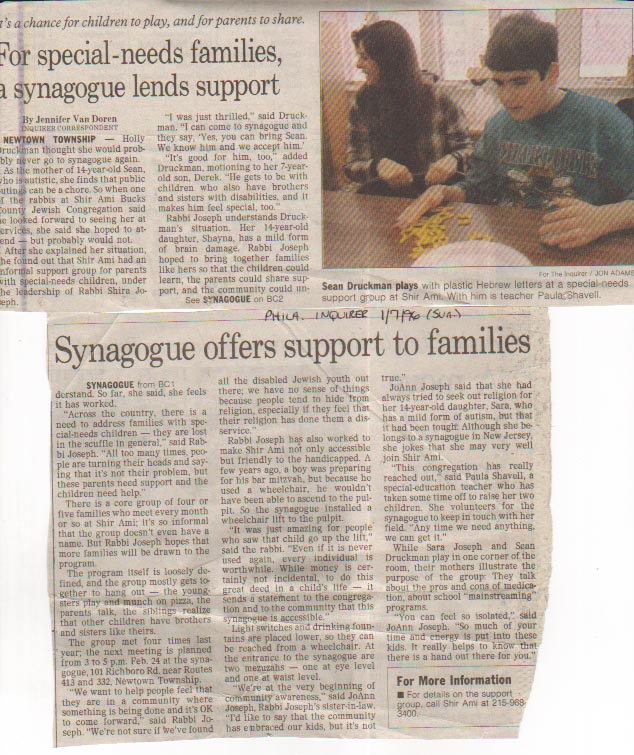 For special-needs families, a synagogue lends support