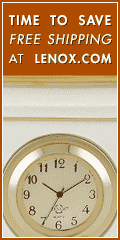 (Image of clock) Time to save  Free Shipping at Lenox.com