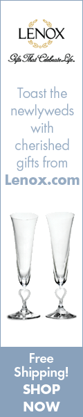 (Image of crystal flutes) Toast the newlyweds with cherished gifts from Lenox.com