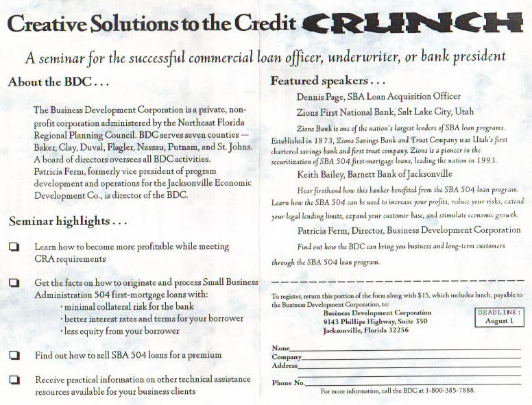 Creative solutions to the credit crunch