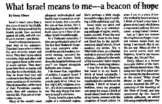 What Israel means to me - a beacon of hope