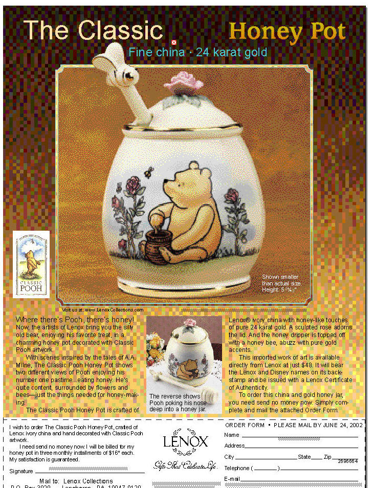 Where there's pooh, there's honey.